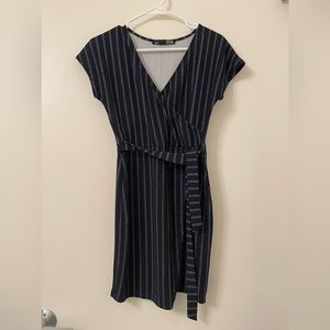 Blue striped dress, size small